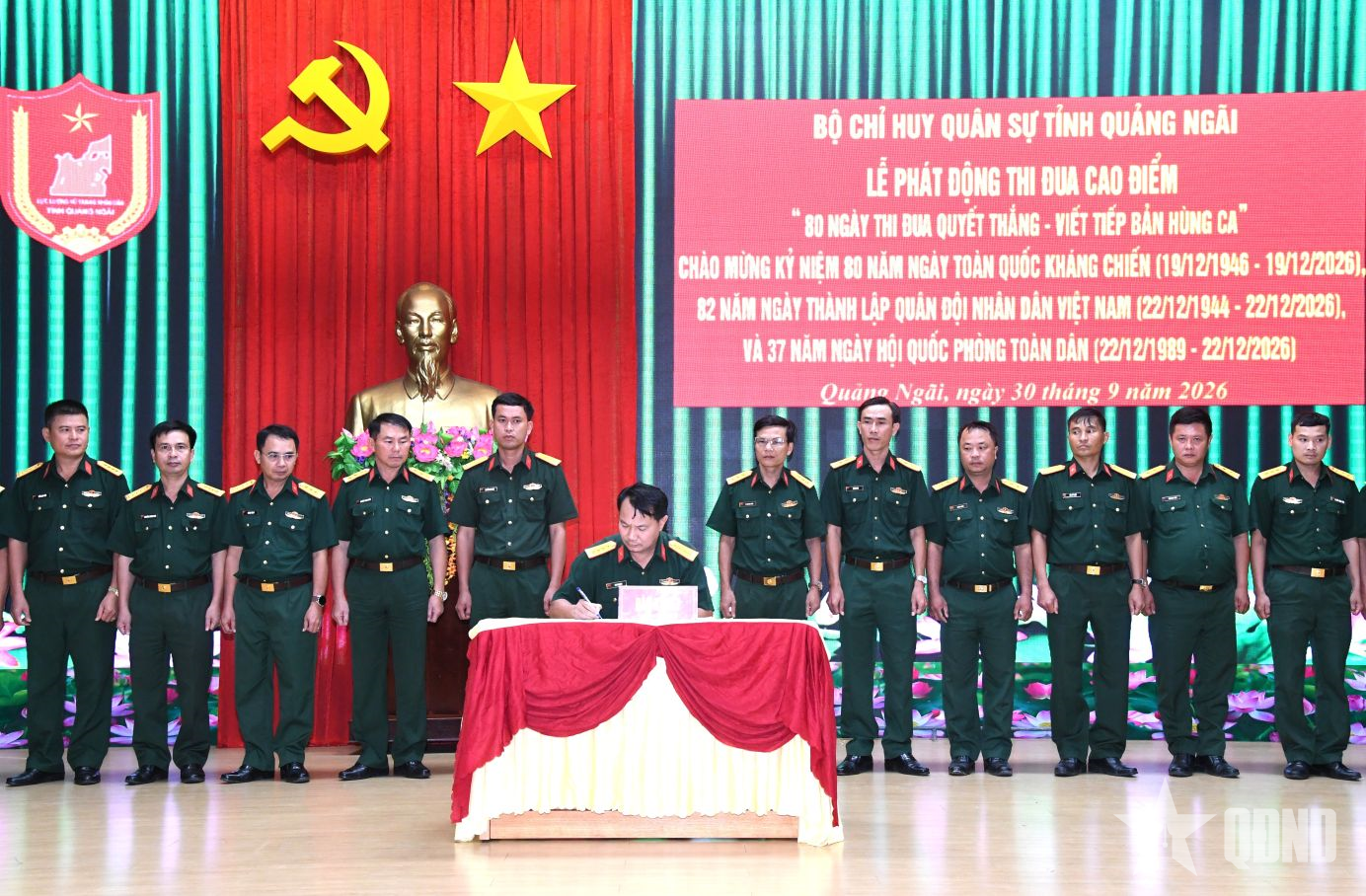 Bộ CHQS tỉnh Quảng Ngãi phát động “80 ngày thi đua Quyết thắng-Viết tiếp bản hùng ca”